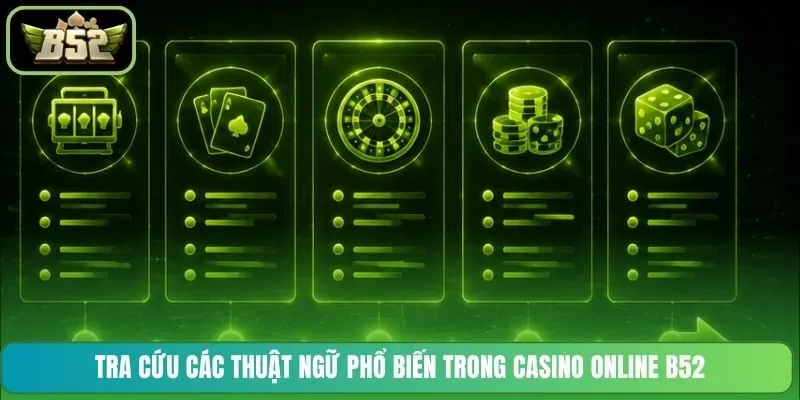 Tra cứu các thuật ngữ phổ biến trong casino online B52
